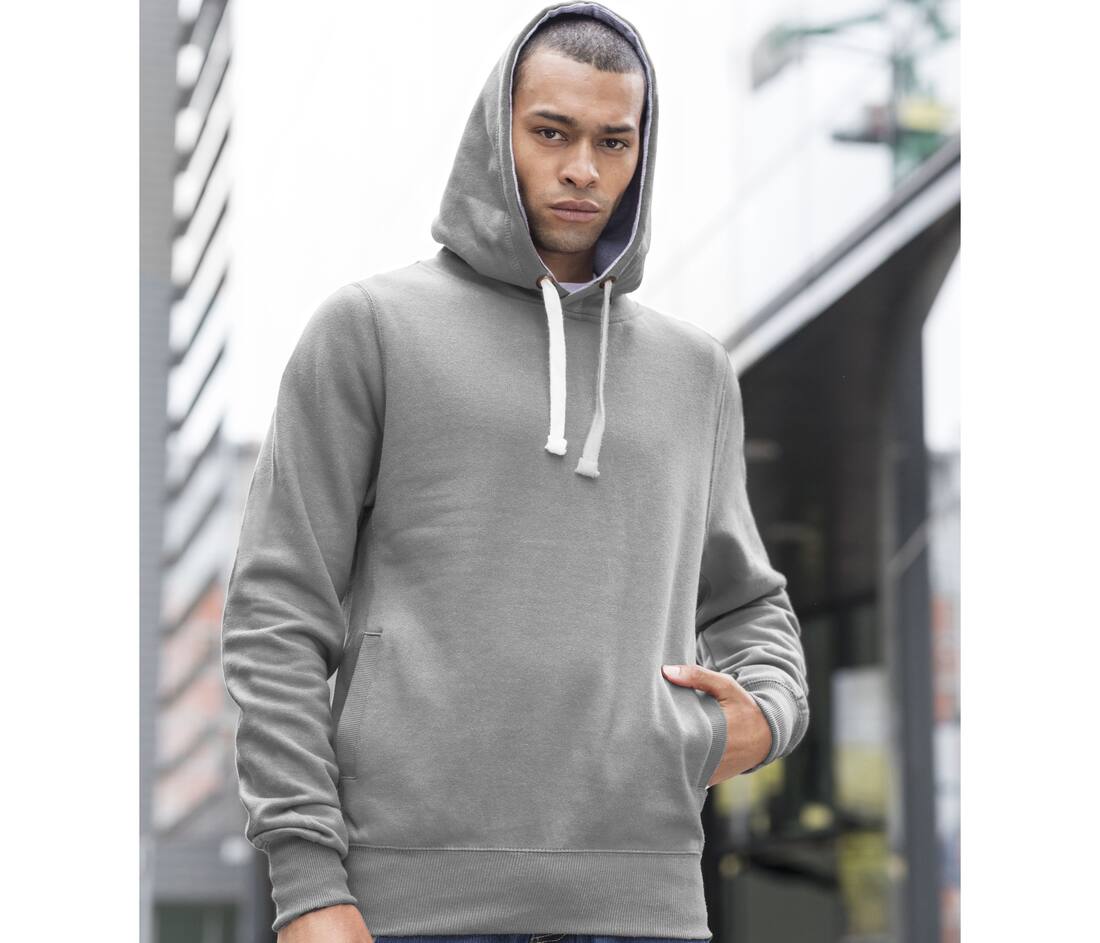 sweat capuche gris