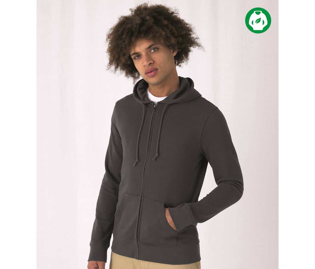 sweat capuche zippe noir