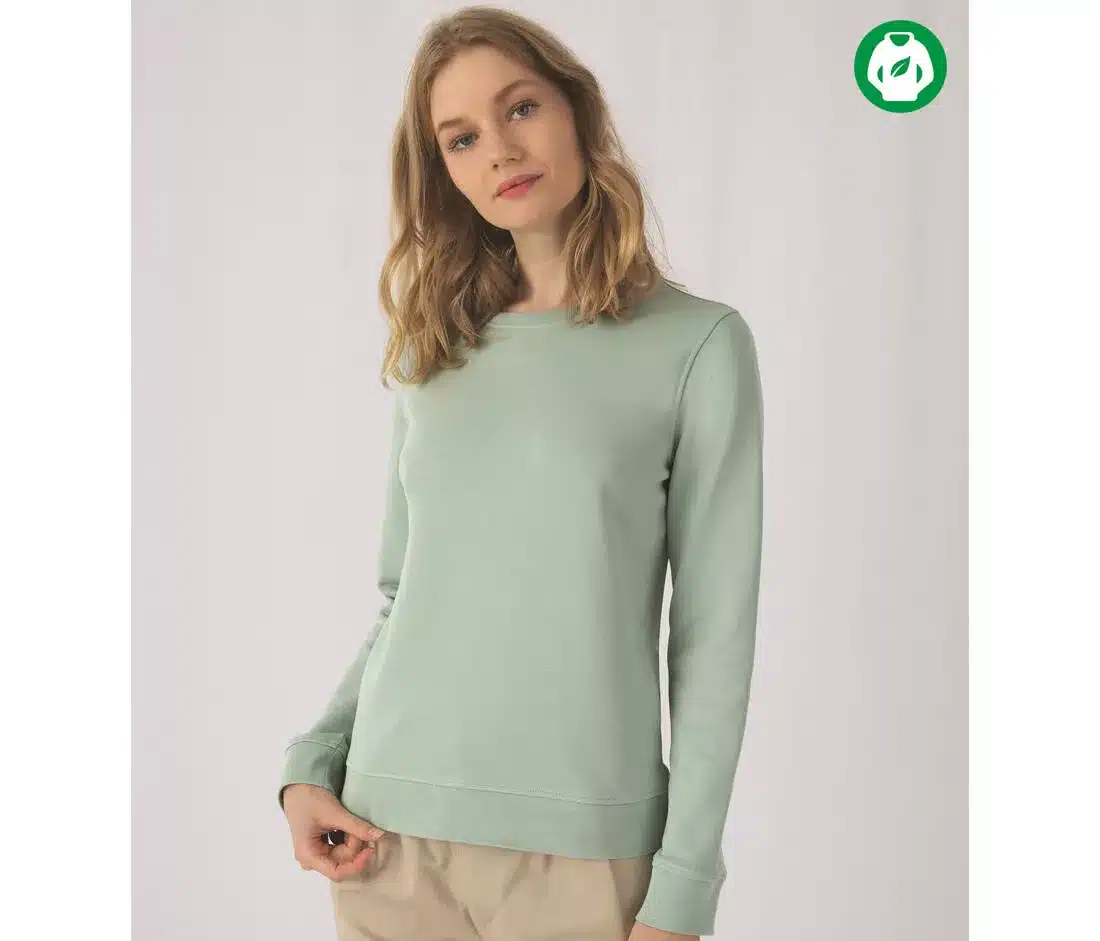 sweat col rond vert