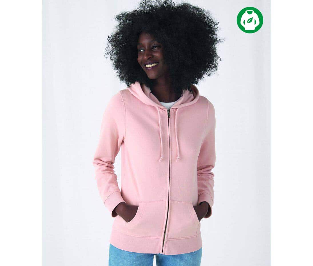 Sweat zippé rose femme outlet
