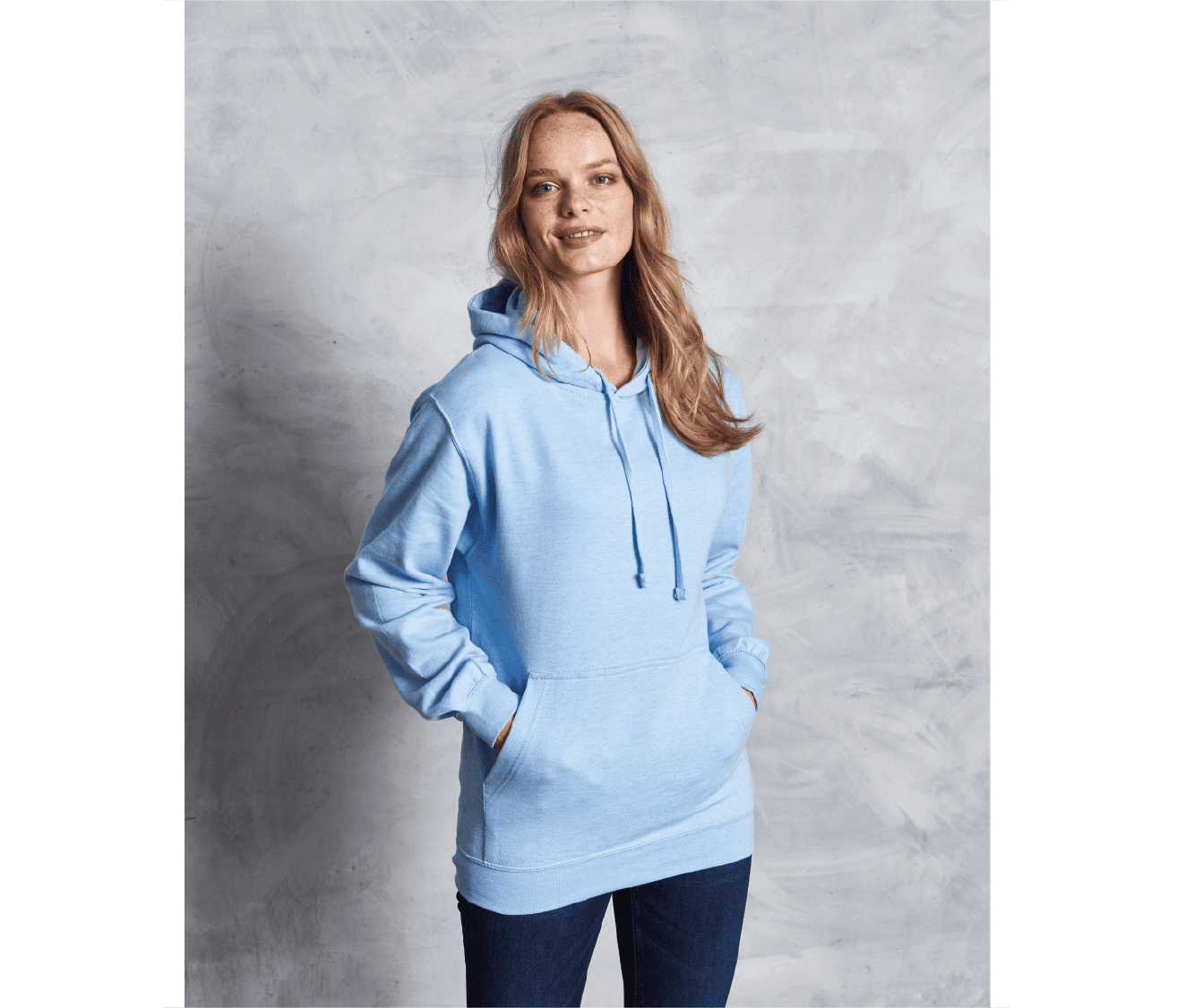 sweat capuche bleu