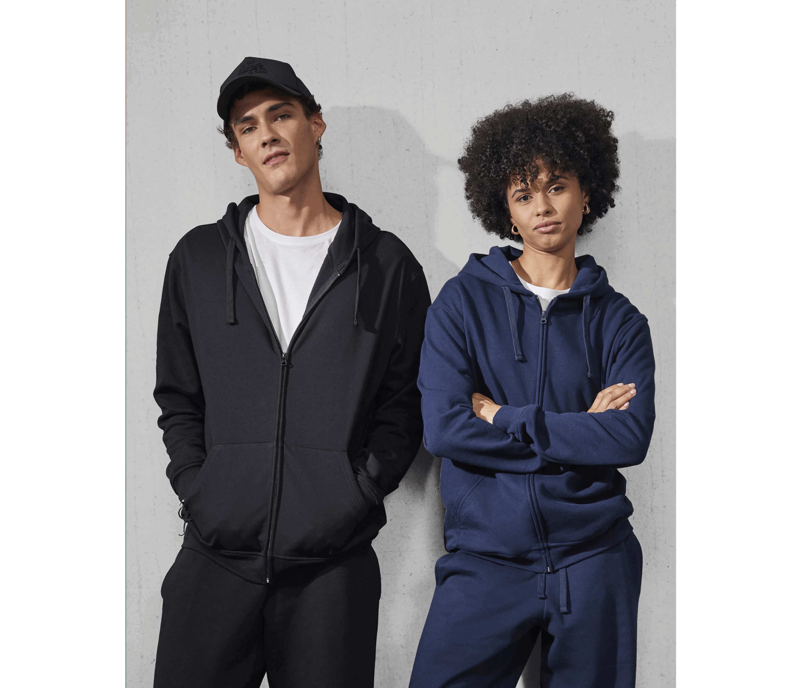 WG009_Sweat capuche zippé 50-50